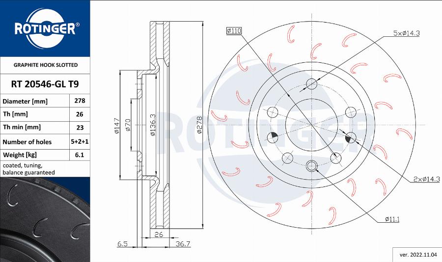 Rotinger RT 20546-GL T9 - Discofreno autozon.pro