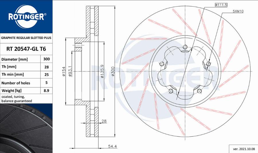 Rotinger RT 20547-GL T6 - Discofreno autozon.pro