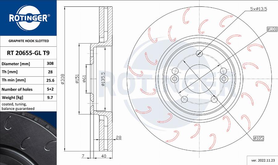 Rotinger RT 20655-GL T9 - Discofreno autozon.pro