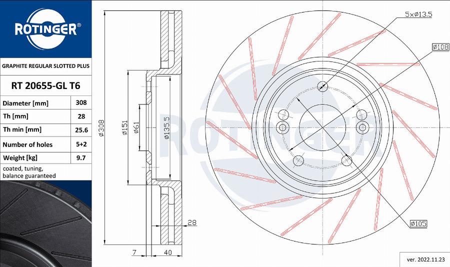 Rotinger RT 20655-GL T6 - Discofreno autozon.pro