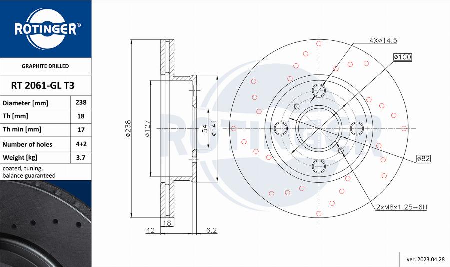 Rotinger RT 2061-GL T3 - Discofreno autozon.pro