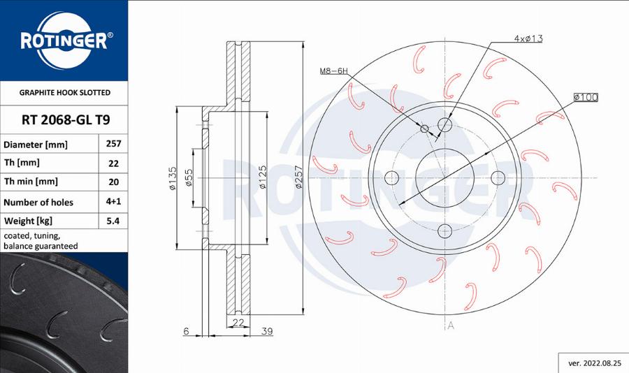 Rotinger RT 2068-GL T9 - Discofreno autozon.pro