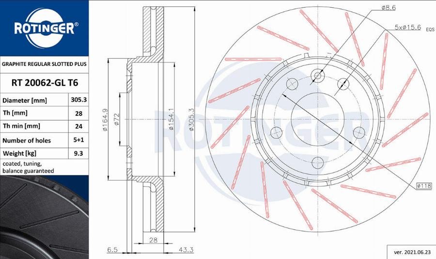 Rotinger RT 20062-GL T6 - Discofreno autozon.pro