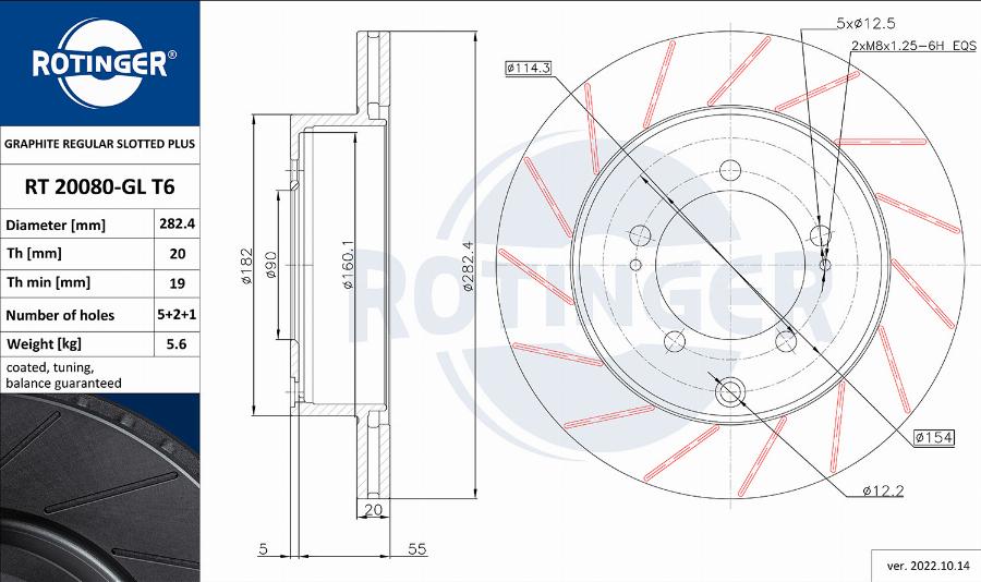 Rotinger RT 20080-GL T6 - Discofreno autozon.pro