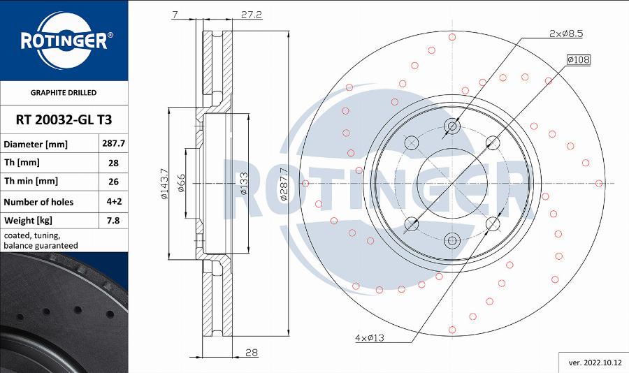 Rotinger RT 20032-GL T3 - Discofreno autozon.pro