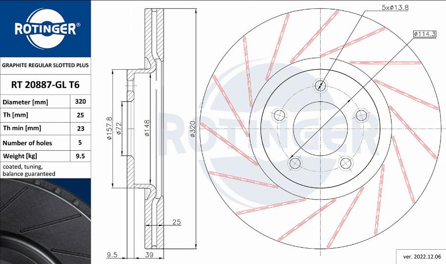 Rotinger RT 20887-GL T6 - Discofreno autozon.pro