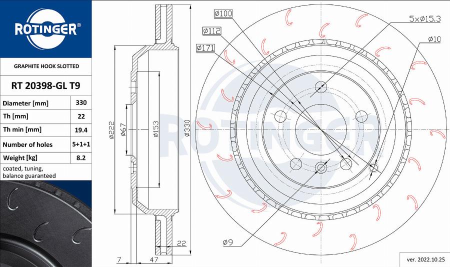 Rotinger RT 20398-GL T9 - Discofreno autozon.pro