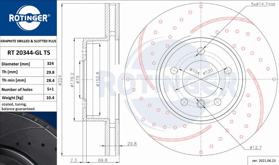 Rotinger RT 20344-GL T5 - Discofreno autozon.pro