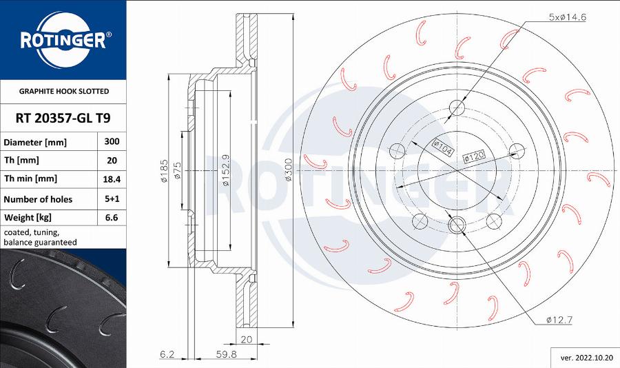 Rotinger RT 20357-GL T9 - Discofreno autozon.pro