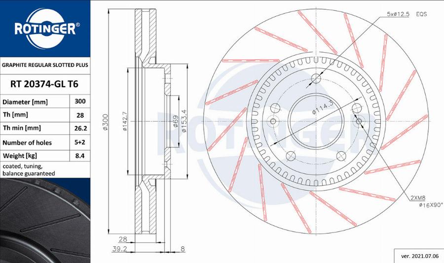 Rotinger RT 20374-GL T6 - Discofreno autozon.pro