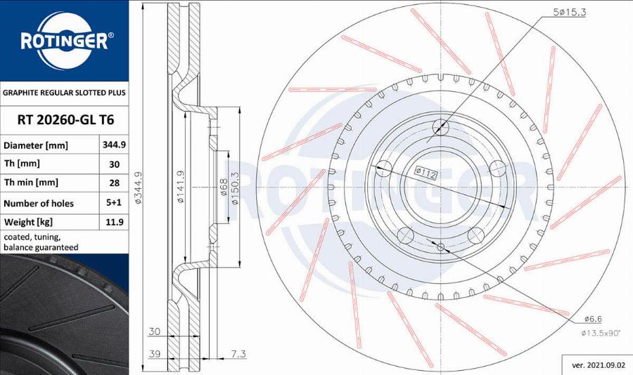 Rotinger RT 20260-GL T6 - Discofreno autozon.pro