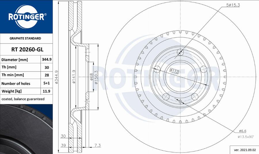 Rotinger RT 20260-GL - Discofreno autozon.pro