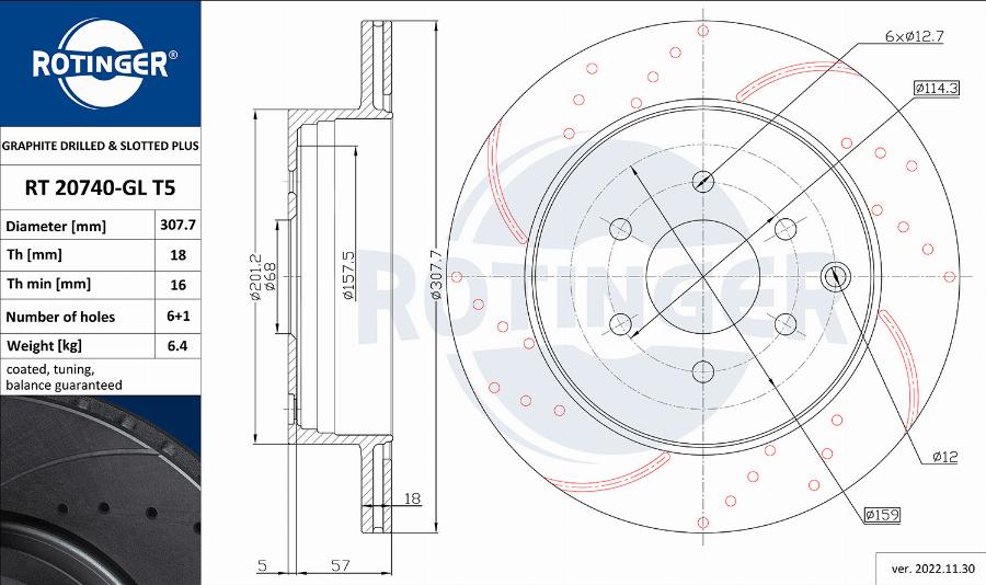 Rotinger RT 20740-GL T5 - Discofreno autozon.pro