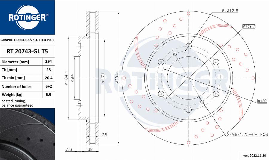 Rotinger RT 20743-GL T5 - Discofreno autozon.pro