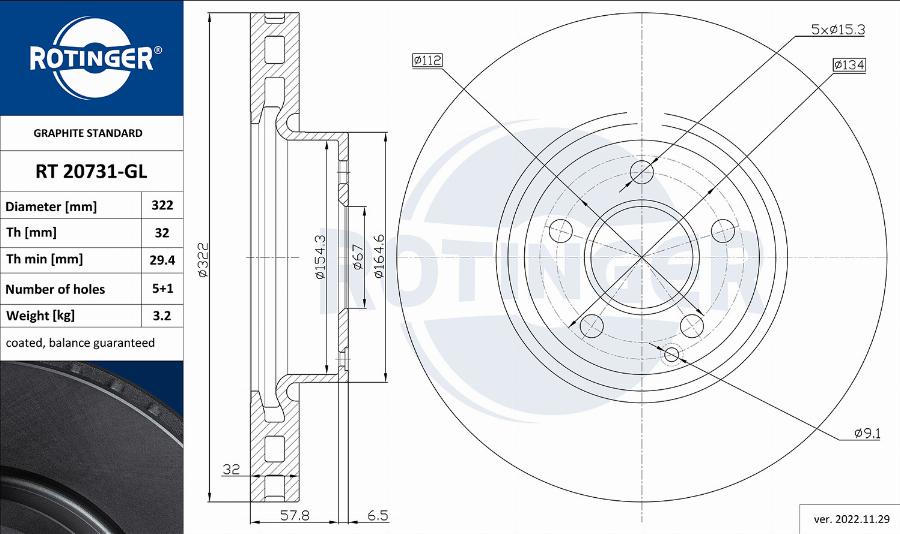 Rotinger RT 20731-GL - Discofreno autozon.pro