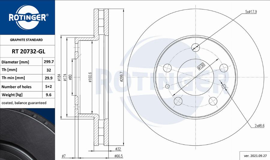 Rotinger RT 20732-GL - Discofreno autozon.pro