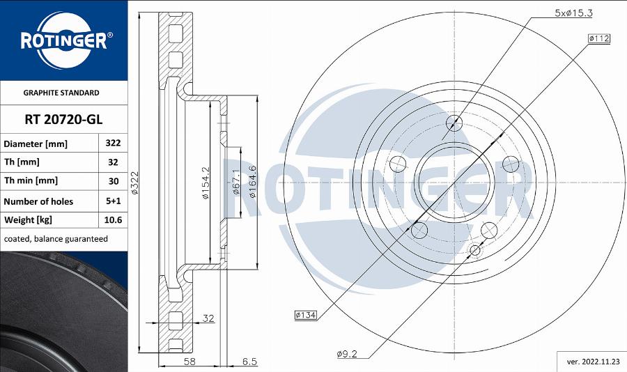 Rotinger RT 20720-GL - Discofreno autozon.pro