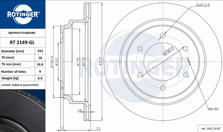 Rotinger RT 2149-GL - Discofreno autozon.pro