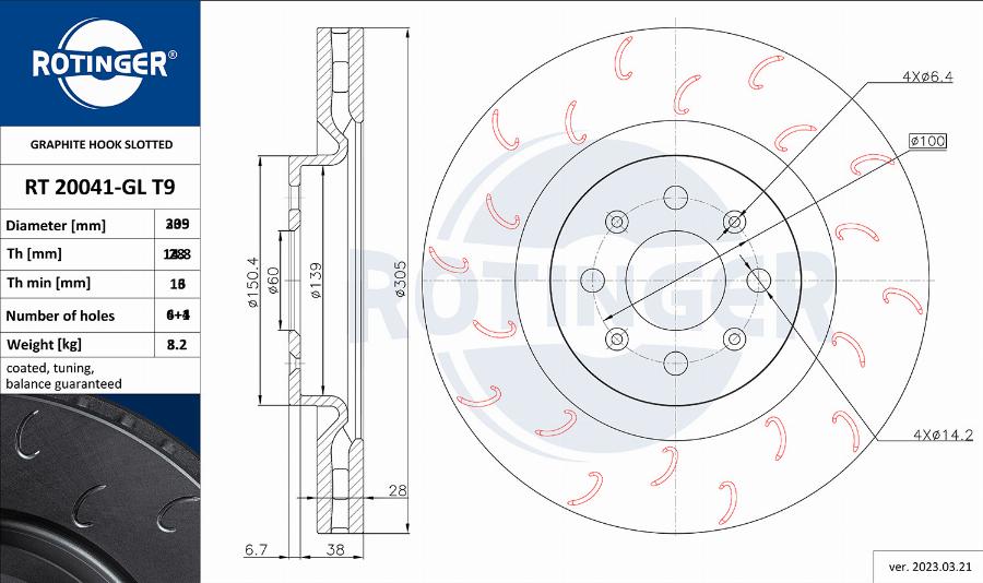 Rotinger RT 21637-GL T9 - Discofreno autozon.pro