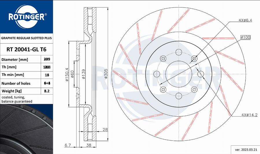 Rotinger RT 21637-GL T6 - Discofreno autozon.pro