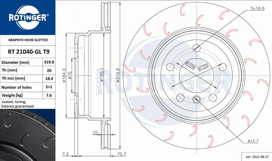 Rotinger RT 21040-GL T9 - Discofreno autozon.pro