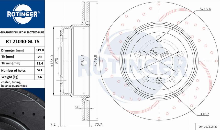 Rotinger RT 21040-GL T5 - Discofreno autozon.pro