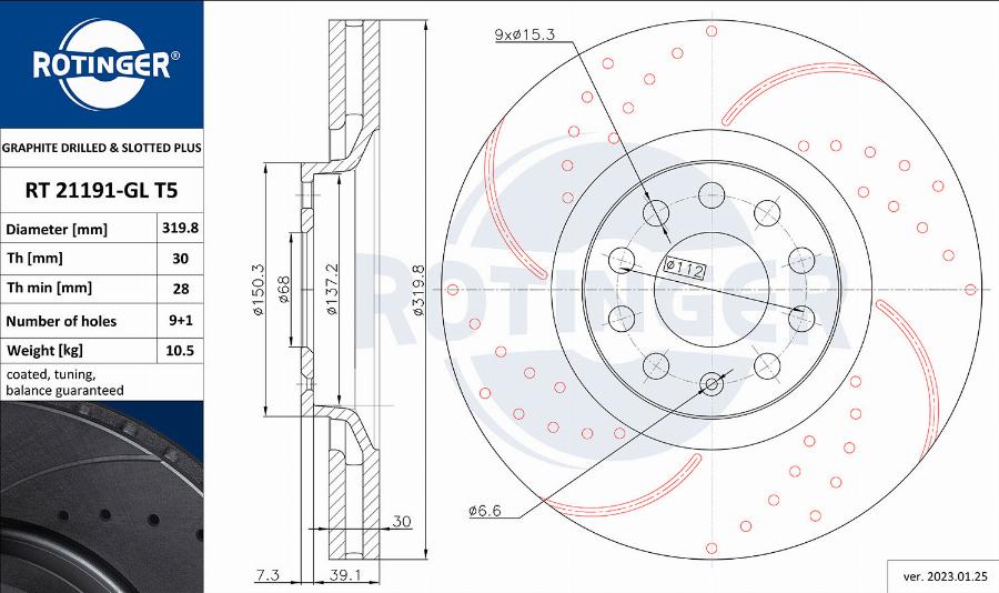 Rotinger RT 21191-GL T5 - Discofreno autozon.pro