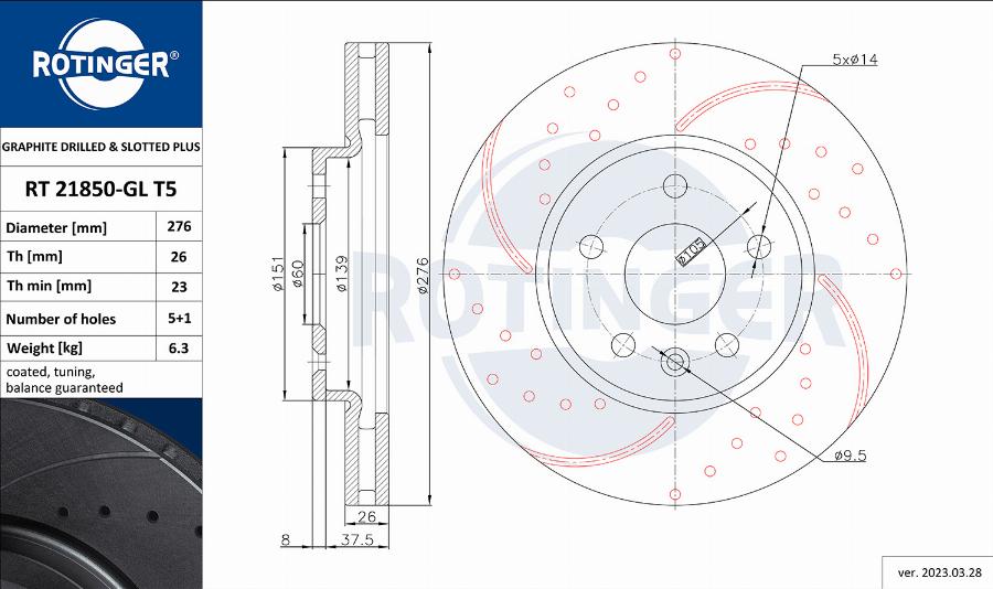 Rotinger RT 21850-GL T5 - Discofreno autozon.pro