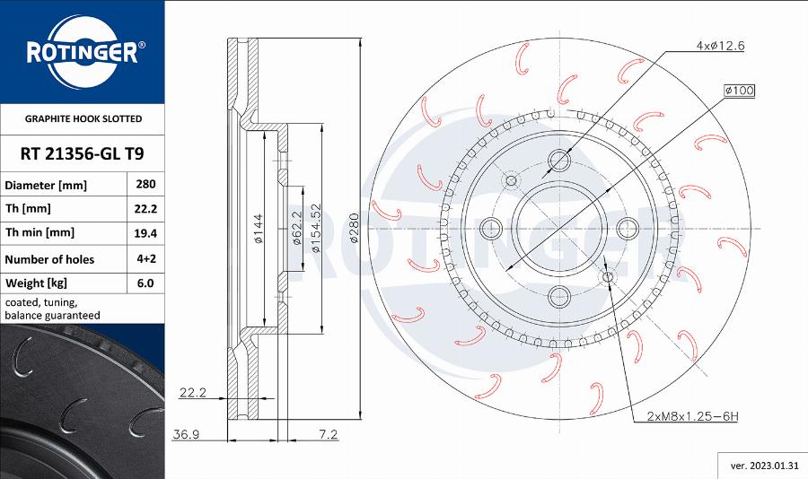 Rotinger RT 21356-GL T9 - Discofreno autozon.pro