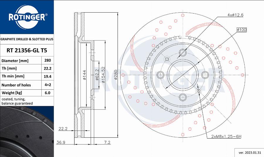 Rotinger RT 21356-GL T5 - Discofreno autozon.pro