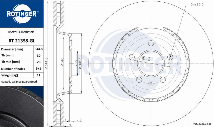 Rotinger RT 21358-GL - Discofreno autozon.pro