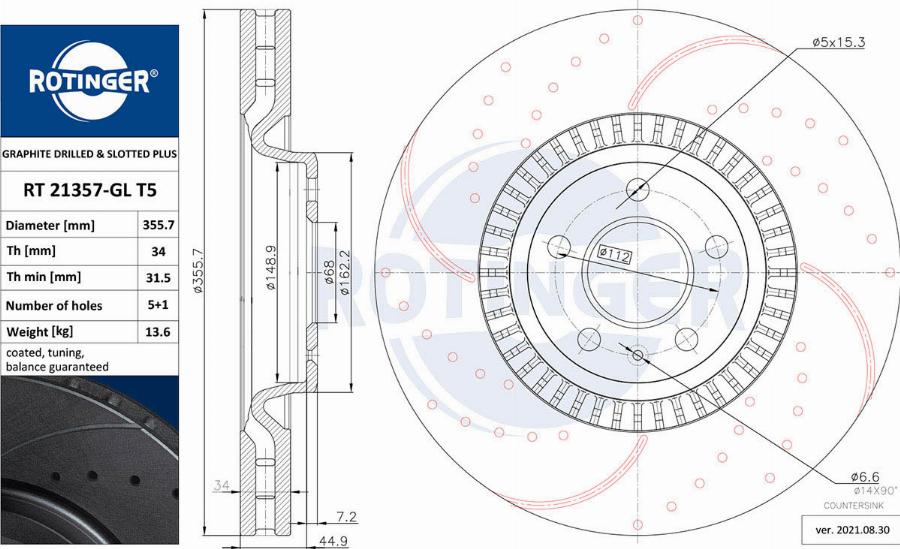 Rotinger RT 21357-GL T5 - Discofreno autozon.pro