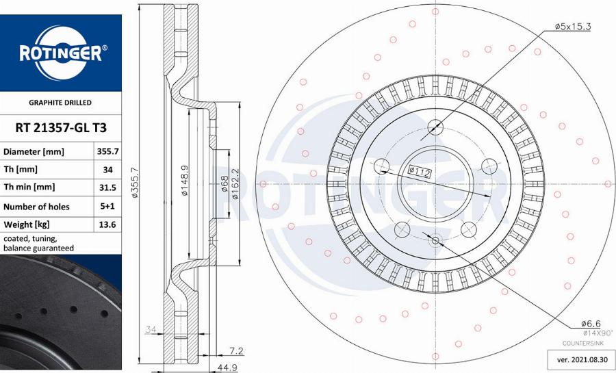 Rotinger RT 21357-GL T3 - Discofreno autozon.pro