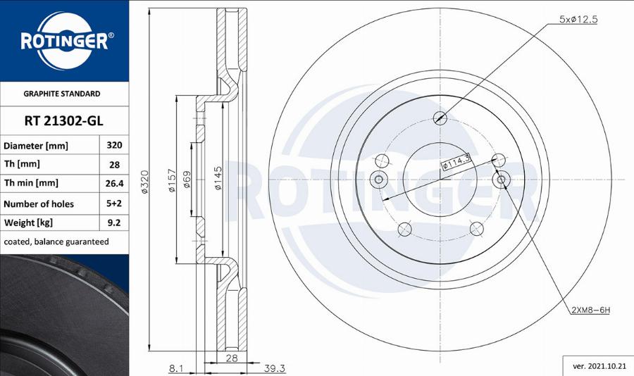 Rotinger RT 21302-GL - Discofreno autozon.pro