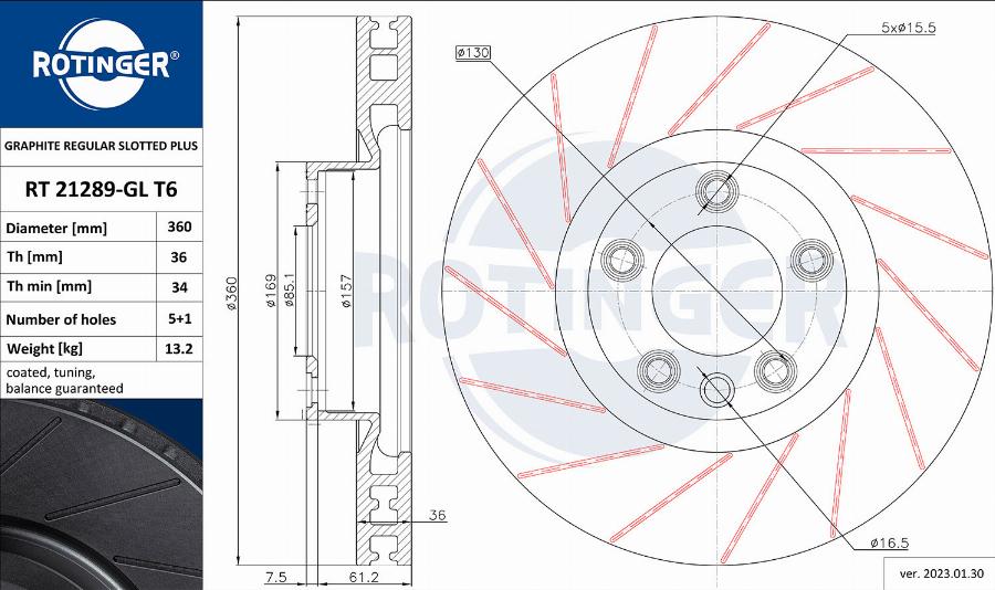 Rotinger RT 21289-GL T6 - Discofreno autozon.pro