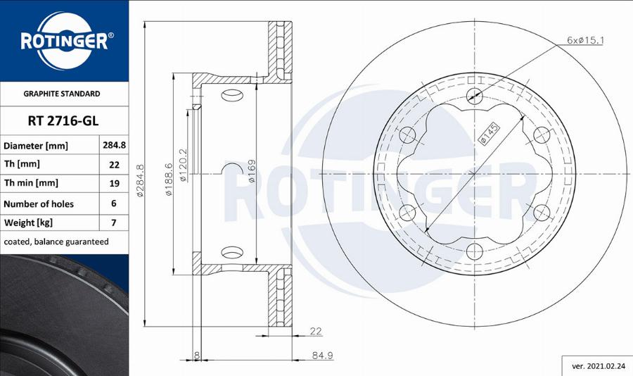 Rotinger RT 2716-GL - Discofreno autozon.pro