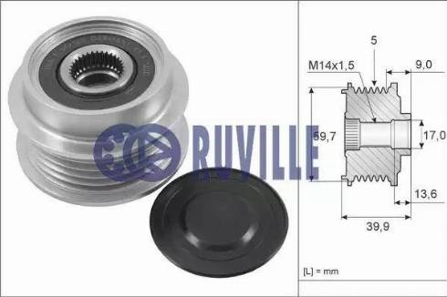 Ruville 59961 - Puleggia cinghia, Alternatore autozon.pro