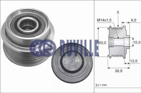 Ruville 59926 - Puleggia cinghia, Alternatore autozon.pro