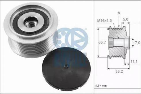 Ruville 59803 - Puleggia cinghia, Alternatore autozon.pro