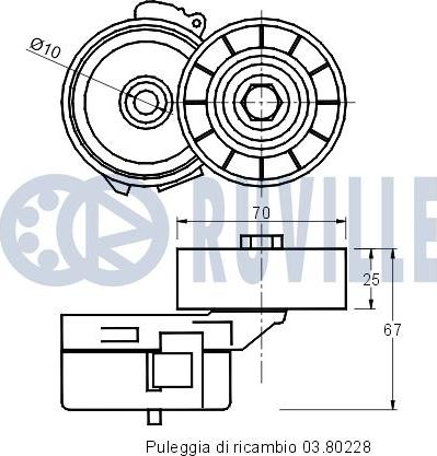 Ruville 540946 - Tendicinghia, Cinghia Poly-V autozon.pro