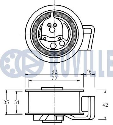 Ruville 540902 - Rullo tenditore, Cinghia dentata autozon.pro