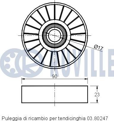 Ruville 540936 - Galoppino / Guidacinghia, Cinghia Poly-V autozon.pro