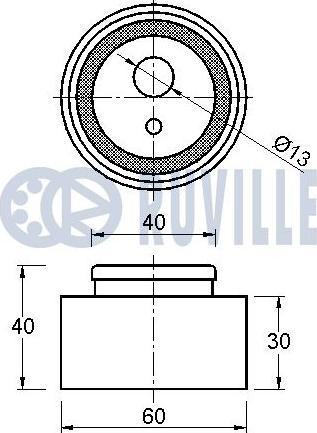 Ruville 540929 - Rullo tenditore, Cinghia dentata autozon.pro