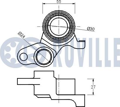 Ruville 540490 - Rullo tenditore, Cinghia dentata autozon.pro