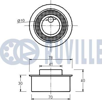 Ruville 540493 - Rullo tenditore, Cinghia dentata autozon.pro