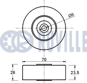 Ruville 540448 - Galoppino / Guidacinghia, Cinghia Poly-V autozon.pro