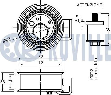 Ruville 540456 - Rullo tenditore, Cinghia dentata autozon.pro