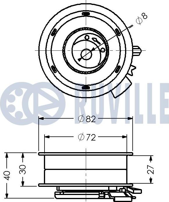 Ruville 540453 - Rullo tenditore, Cinghia dentata autozon.pro