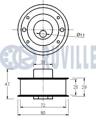 Ruville 540469 - Rullo tenditore, Cinghia dentata autozon.pro