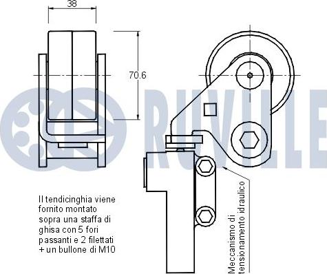 Ruville 540467 - Rullo tenditore, Cinghia dentata autozon.pro